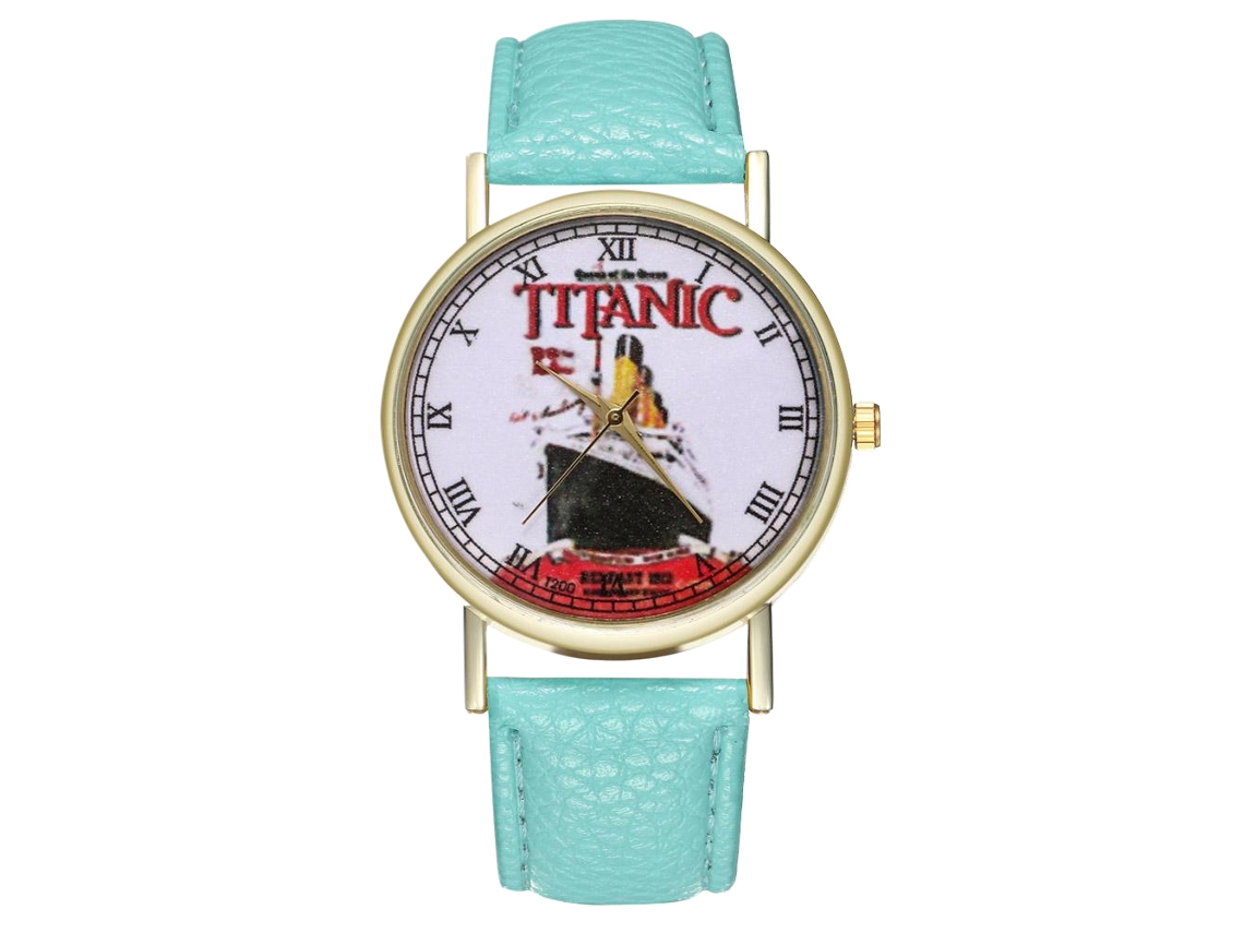 Reloj De Pulsera Analógico De Cuarzo Con Dial Redondo Para Mujer Y Hombre Zhoulianfa Titanic