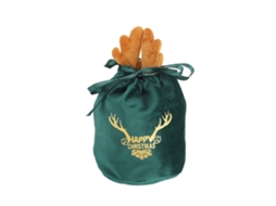 Sacola de Natal Verde com Maçã e Doces, Tamanho 14h X 15w LAXISCREED