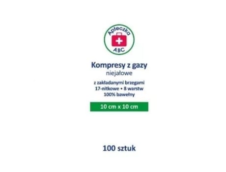 Gazes Compressas, Kit Primeiros Socorros Abc, Embalagem Com 100 Unidades Silesian Pharma