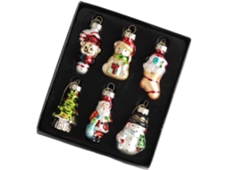 Caixa de Enfeites de Papai Noel em Vidro SFUSHOS