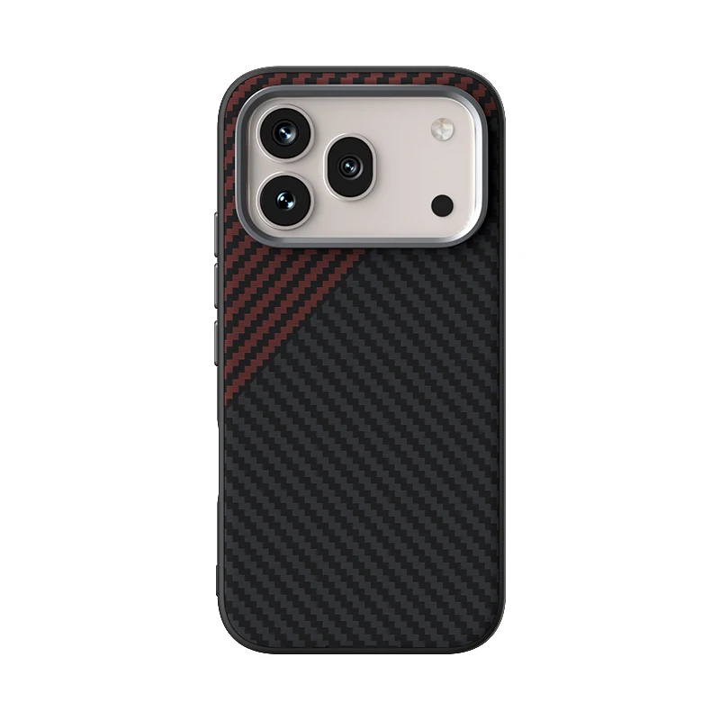 Capa Magnética Para Celular (honor Magic8 Pro) Com Textura De Fibra De Carbono E Proteção De Lente Em Metal, Capa Rígida.