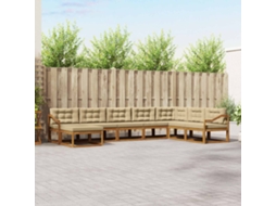 Vidaxl Conjunto De Sofás Para Exterior 8 Unid. Natural E Bege