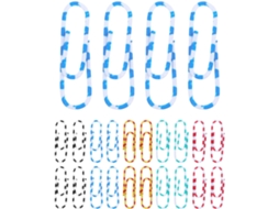 Clips de papel compactos Ultechnovo, design multifuncional para mesa, estampa de zebra pequena, 100 unidades, aço.