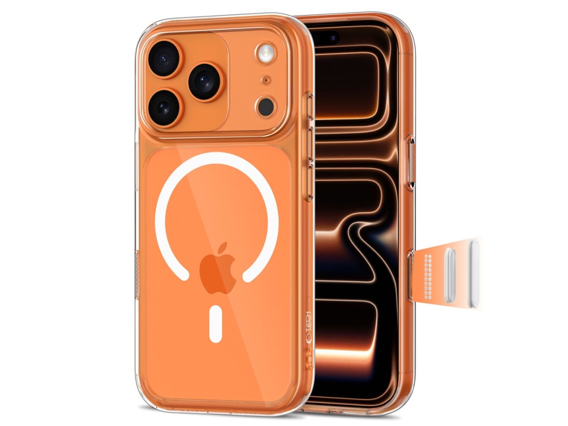 Capa Tech-protect Magpeak Magsafe Para Iphone 17 Pro Max Proteção E Estilo Transparente