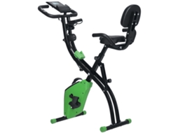 Bicicleta ergométrica dobrável 2 em 1, resistência magnética ajustável, 8 níveis, silenciosa, com sensor de frequência cardíaca, verde em S/MARCA