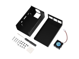 Capa De Liga De Alumínio Com Ventilador De Resfriamento Para Raspberry Pi 3/2/b+ Preto