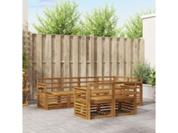 Vidaxl Conjunto De Sofás Para Exterior 7 Unid. Natural Poliéster