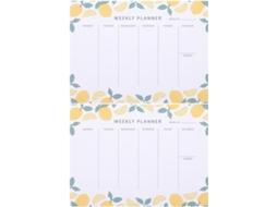 Conjunto de planejador semanal e bloco de notas (2 peças), papel para anotações, organizador de mesa para organização semanal.