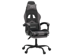Cadeira de gaming VIDAXL Cinzeto Couro Artificial (57.5x59.5x131cm)