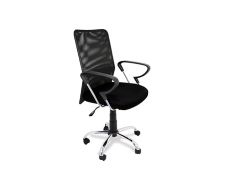 Cadeiras de Escritório com Assento Têxtil Cor Preta Modelo Helena FURNITURE STYLE