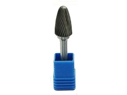 Cortador Rotativo De Carburo De Tungsteno Para Carpintería Com Cabo De 6mm, Cabeça Cônica Redonda, Ranura Simples, 16x25mm
