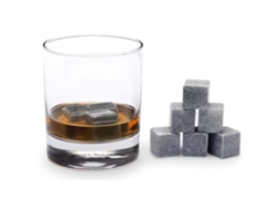 Pedra De Whisky - Xcellent Global - M-hg066 - 9 Unidades - Bolsa De Veludo - Não Dilui A Bebida.