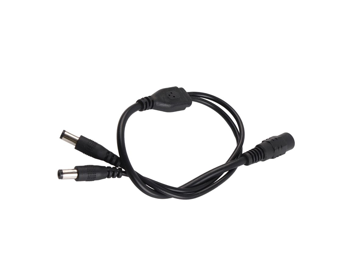 Divisor De Cables Adaptador De Corriente 5.5x2.1mm Extensión 1 Hembra A 2 Machos Para Cámara Cctv