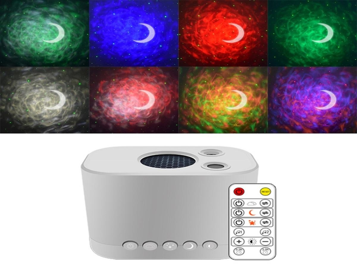 Lurelia Projetor De Estrelas Led, Controlo Remoto, Usb, Rgb, Dimerizável, Céu Estrelado