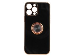 Capa de Telefone LAXISCREED Anel Dourado Rosa com Suporte