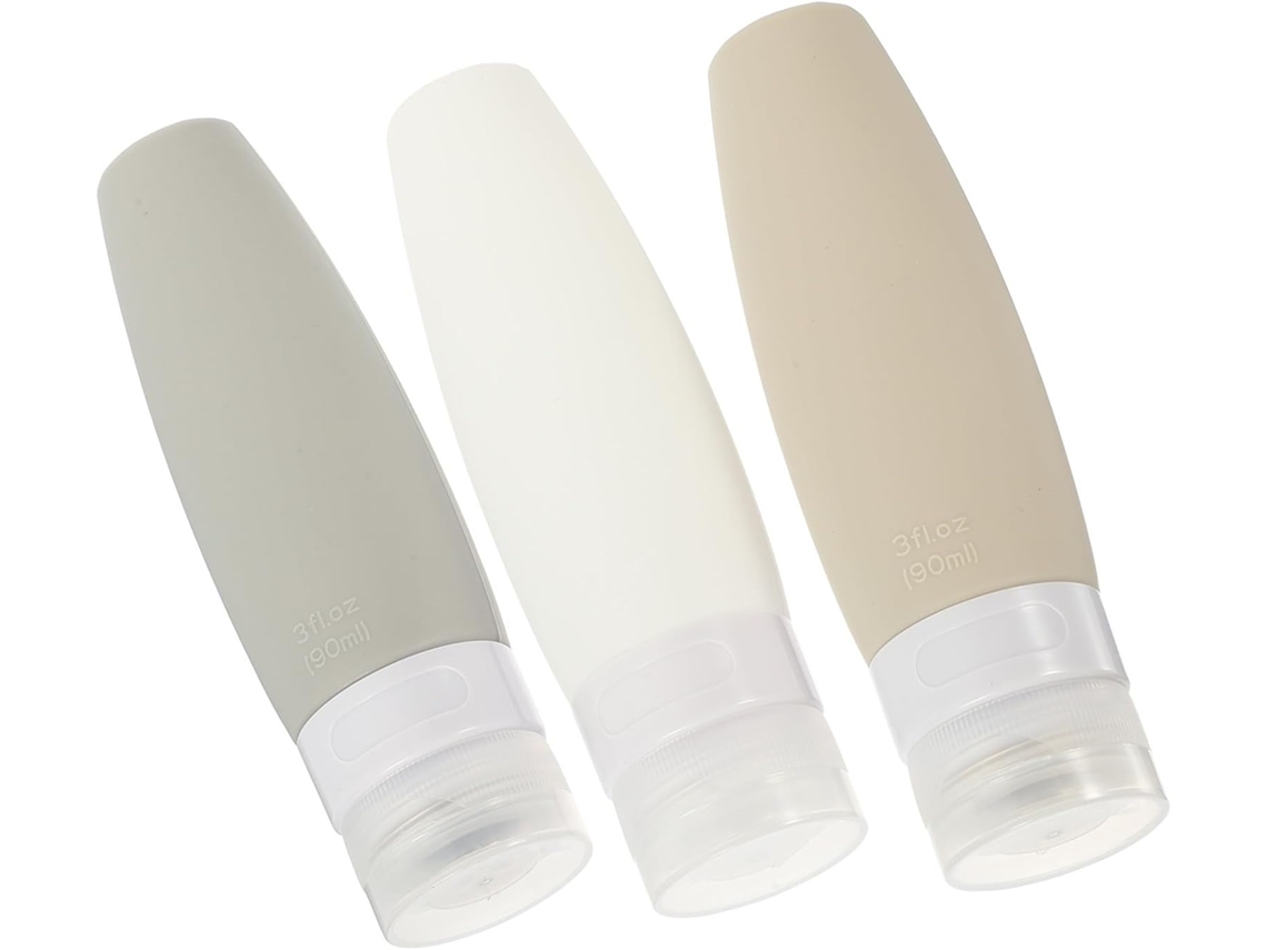 Frascos De Viagem De Silicone, Embalagem Com 3 Unidades, À Prova