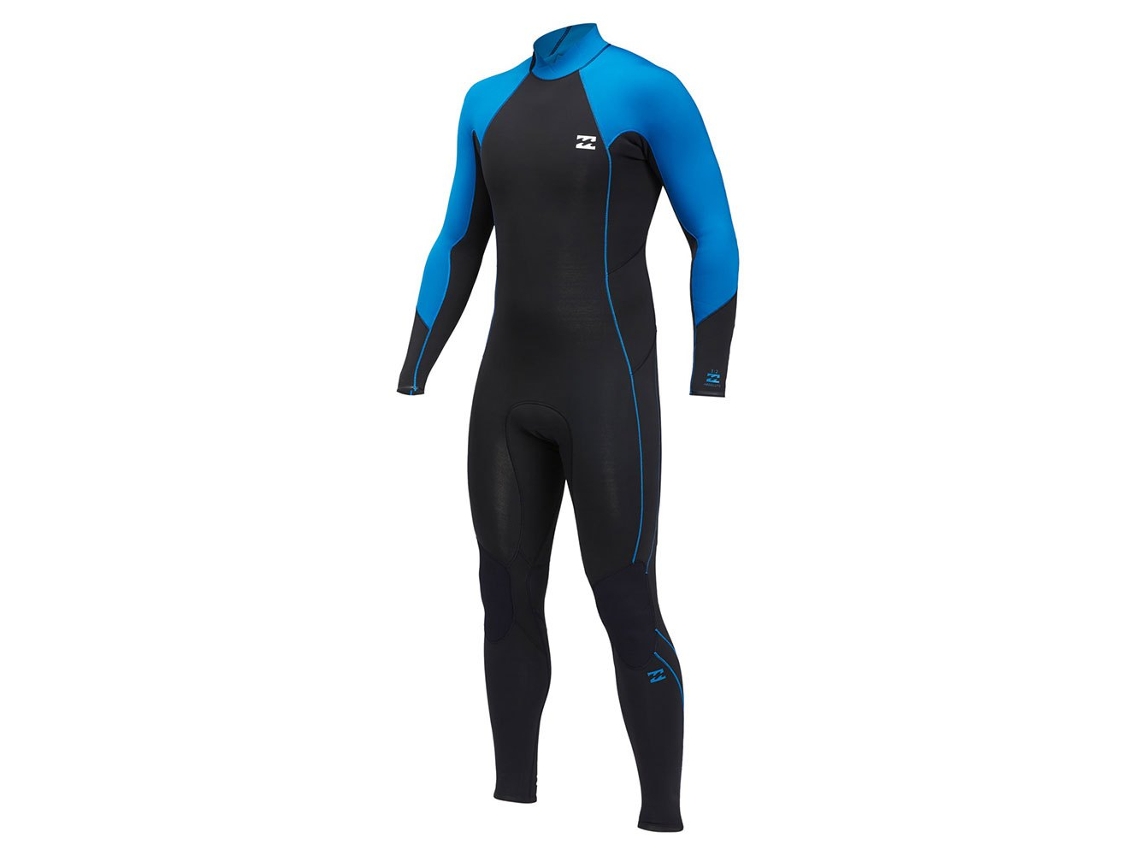 Fato Manga Comprida Back Zip Synergy 5/4 Mm Azul Lsbillabong