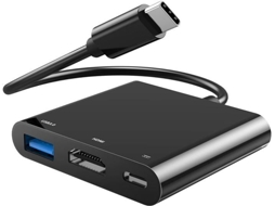 Adaptador Usb C para Hdmi Multicolor 4k Power Delivery 100w Usb 3.0 3 Portas Choumicha Saveurs France Agro