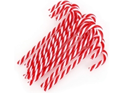 12 Enfeites de Plástico em Forma de Bengala Doce para Pendurar na Árvore de Natal, Vermelho e Branco, Ergonômico, Uso Diário STELASPLEN