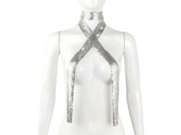 2026 bufanda Collar de Lentejuelas de Aluminio Ligero Diseño Brillante Decorativo Unisex para Hombres Y Mujeres