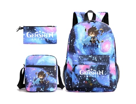 Mochila KOHREE Estudantil Yuanshen Conjunto de Três Peças