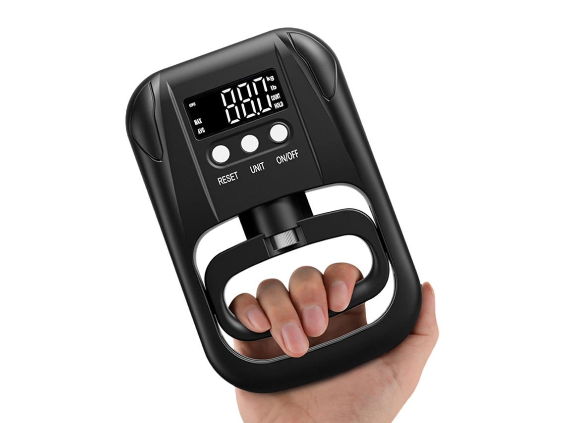 Testador de Força Preensão Digital Preensão, Eletrônico Dinamômetro Manual para Medidor Ajustável 120 Kg S/MARCA