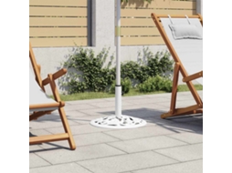 Vidaxl Base Para Guarda-sol 12 Kg 48 Cm Ferro Fundido Branco