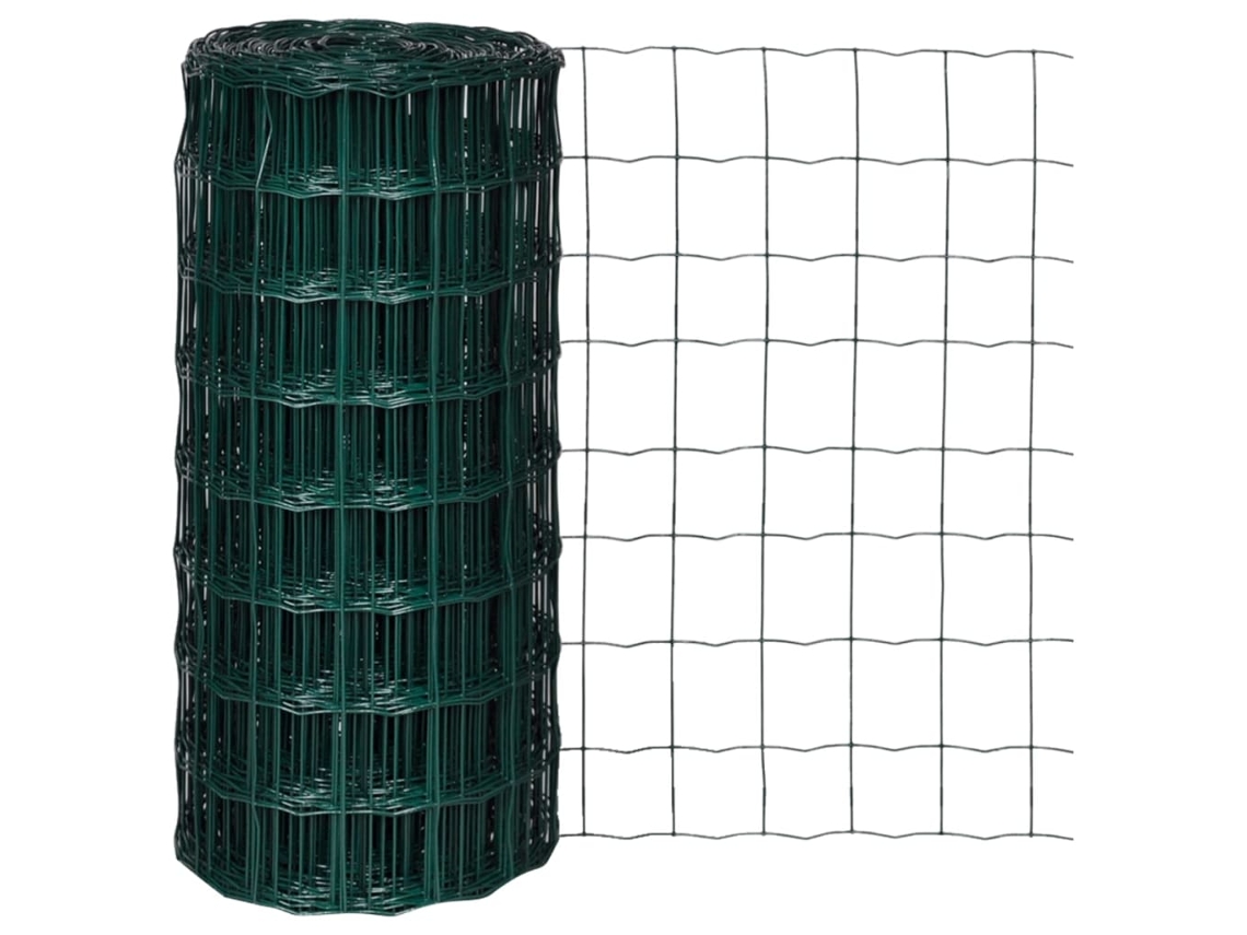 Vidaxl Cerca 25 X 0,8 M Aço Verde