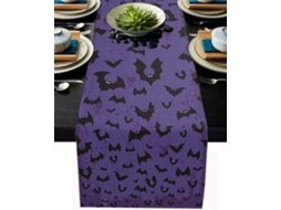 Guardanapo De Reserva Com Padrão De Morcego Preto, Toalha De Mesa De Algodão E Linho Antiderrapante, Decoração De Cozinha Ecológica Para Festas Intern