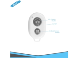 Totalmente Branco Bluetooth Selfie Remote | 10m Range Plug Play Obturador Sem Fio Para Ios / Android