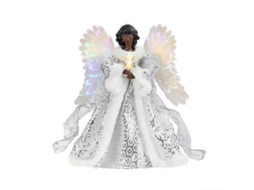 Adorno de Cima de Árbol de Navidad Ángel Con Luz Led Usb para Decoración Festiva Hogar Navidad Año Nuevo a