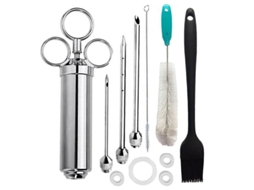 Nova Line jato de Carne de Aço Inoxidável com 3 Agulhas para Bbq, Capacidade 2 oz Grande