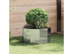 Vidaxl Floreira Prateado 60 X 60 X 35 Cm Aço Galvanizado