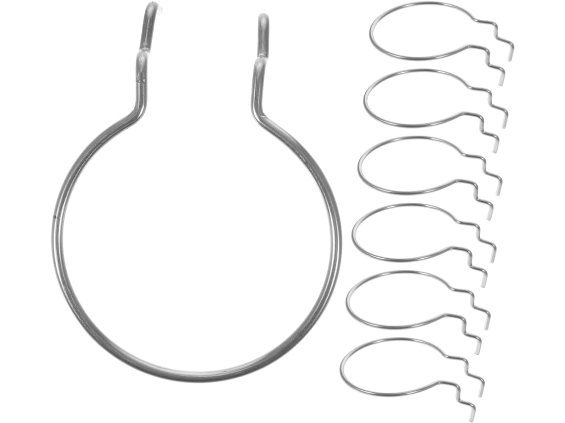Conjunto De 10 Ganchos De Ferro Prateado, Painel Perfurado
