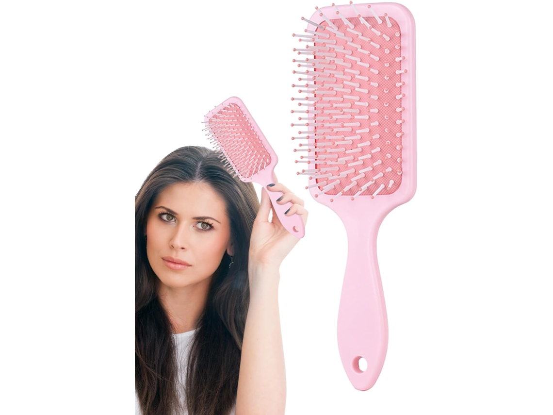Escova Quadrada De Cabelo Profissional Com Cerdas Macias E Flexíveis