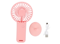 Ventilador Portátil De Bolso Pequeno, Silencioso E Com Carregamento Usb, Para Crianças Em Viagens E Atividades Ao Ar Livre (rosa)