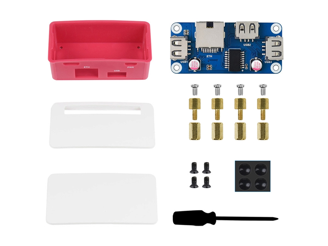 Placa De Expansão Ethernet/usb Hub Hat Para Raspberry Pi Zero/zero Para W/2 Para Brilvibera (b)