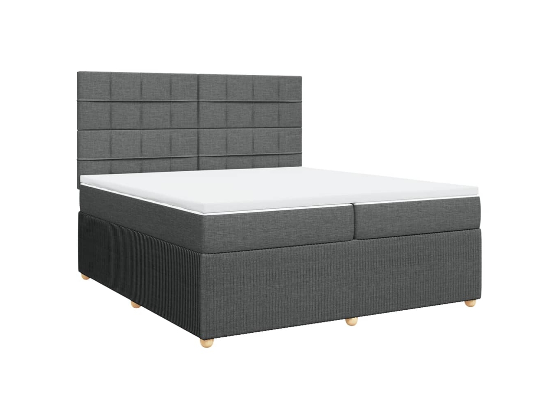 Box Spring Bed, Box Spring Beds Vidaxl Cinzeto Tecido (200 X 200 Cm)