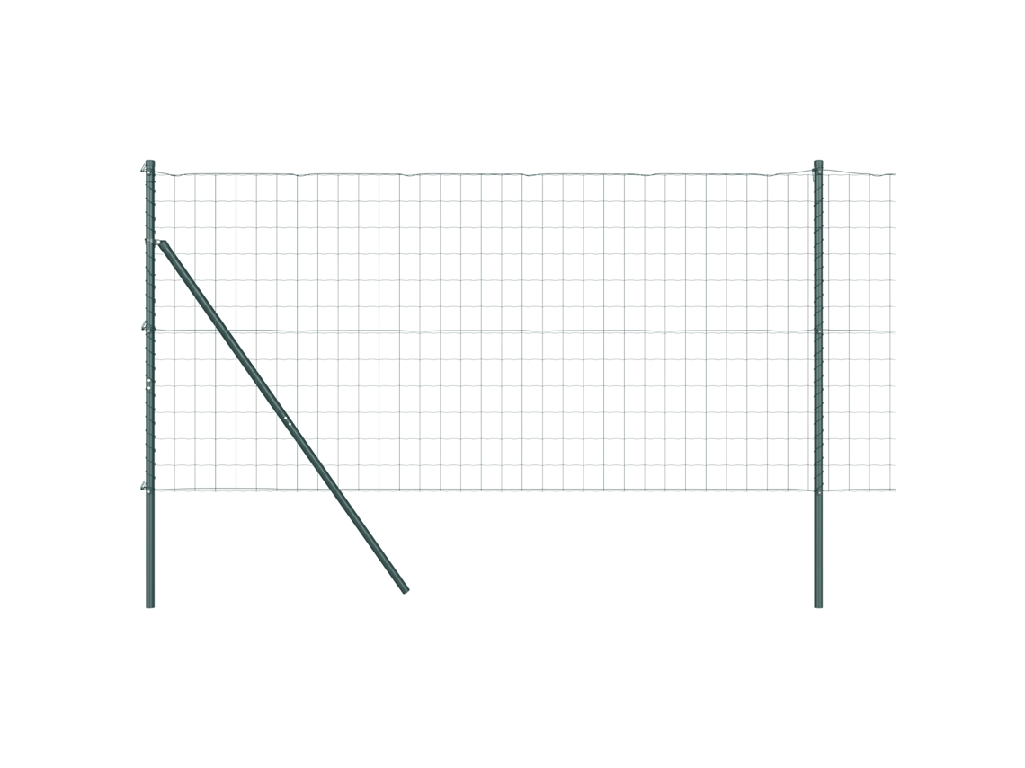 Conjunto 1 Cerca Externa Vidaxl Verde Aço (10 X 1,2 M)