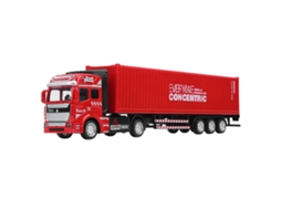 Primerox modelo de Caminhão Container de Liga 1:48 Simulação Alta Brinquedo Carro Infantil Vermelho