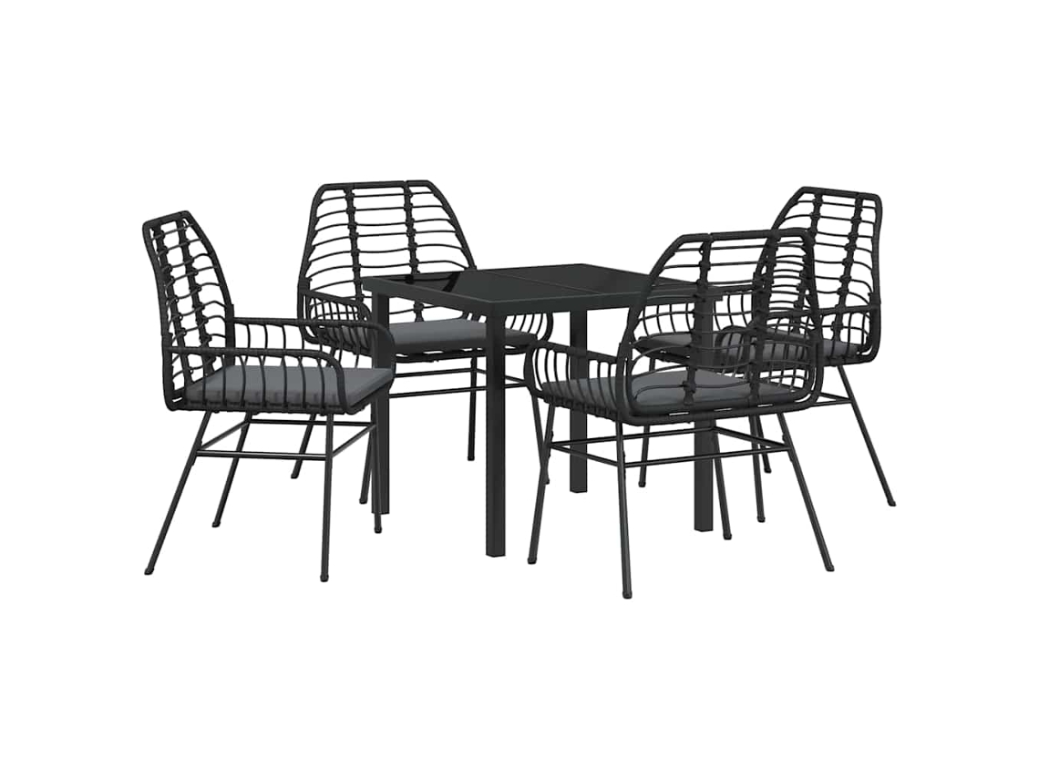 Conjunto Jantar para Jardim 5 Peças Verde Vime Pe MAISON EXCLUSIVE