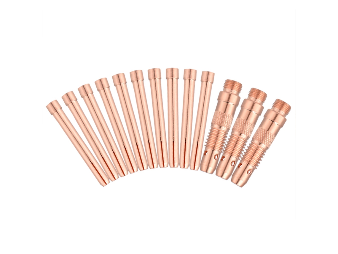 Kit 13pcs Corpo E Pinças De Solda Consumíveis Para Tocha Wp-17/18/26 Em Cobre Resistente À Alta Temperatura