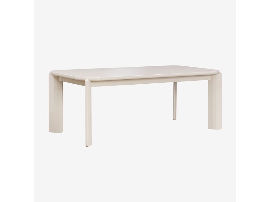 Sklum Mesa De Jantar Retangular 200x100 Cm Em Mdf Genebra Mdf Tapioca Bege