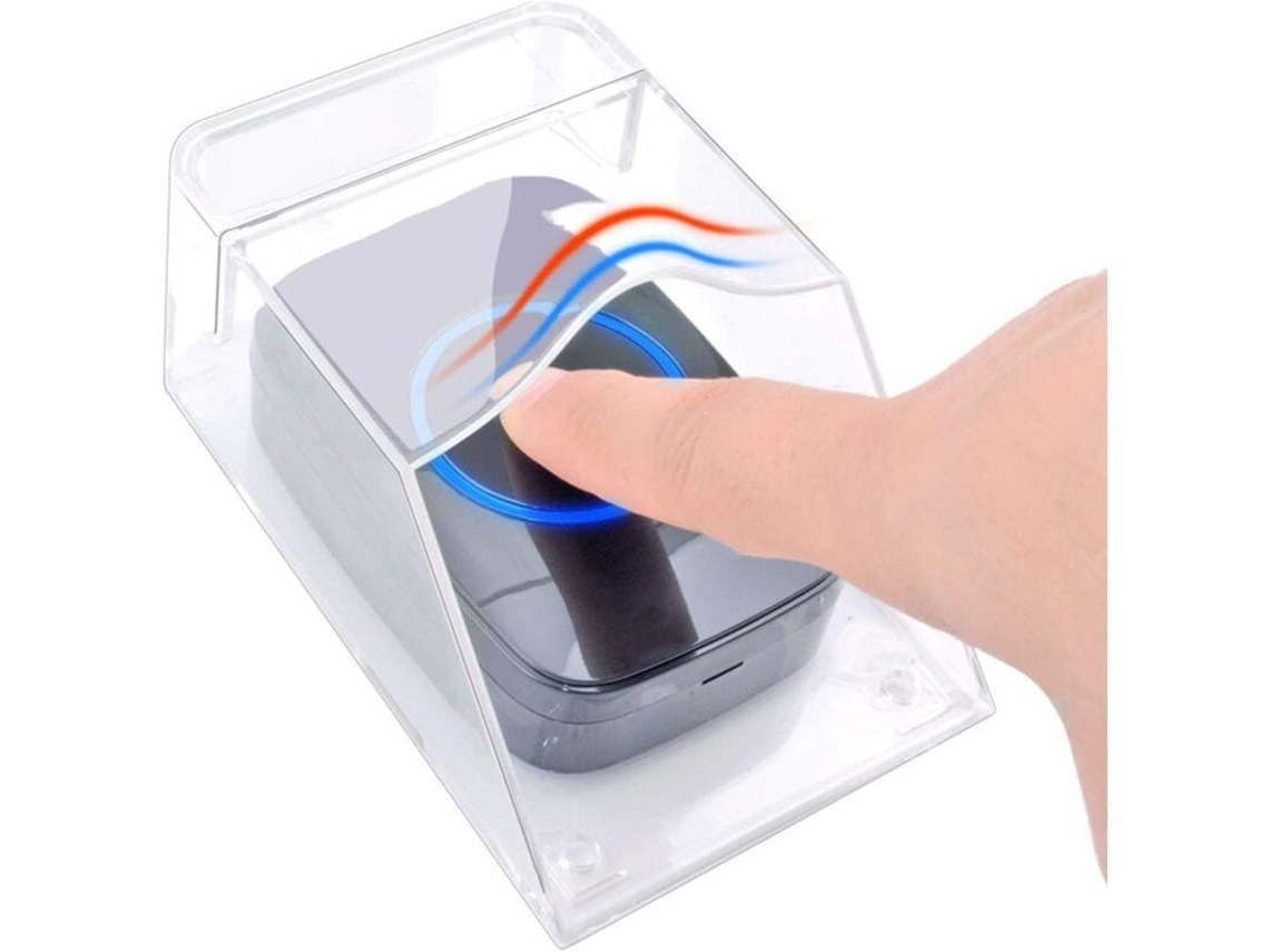 Capa Transparente Para Campainha Externa, À Prova D'água, Sem Fio, Apoio De Parede - 11x6x5 Cm