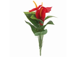 Flor Artificial Antúrio Vermelho Plástico Decoração Worten