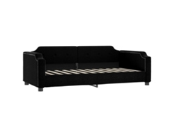 Day Bed, Day Beds Vidaxl Preto Tecido (100 X 200 Cm)