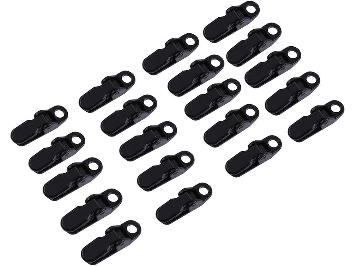 Conjunto de 20 Presilhas Plástico para Tenda, Corda Toldo e Atividades Ao Ar Livre AQUAFORGE