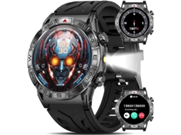 Smartwatches Para Homens Robusto Militar Smartwatch 1.43 Amoled Com Lanterna Led Chamada Bluetooth Attend/fazer Chamadas Relógio De Bestvite