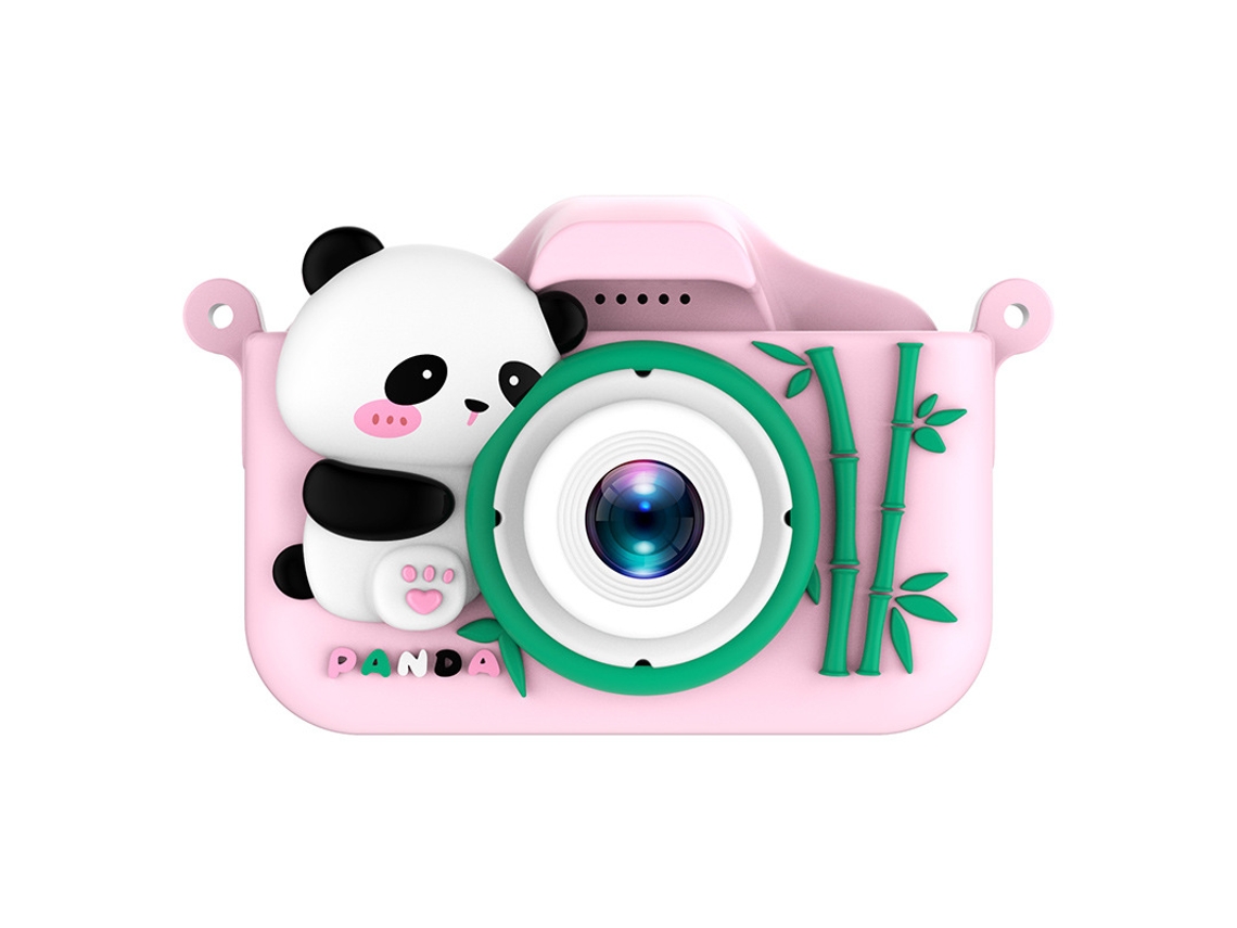 Câmera Dupla Hd Infantil de Desenho Animado YUNZII (panda Rosa, Câmera Dupla de Alta Definição, Cartão de Memória Não Incluído)