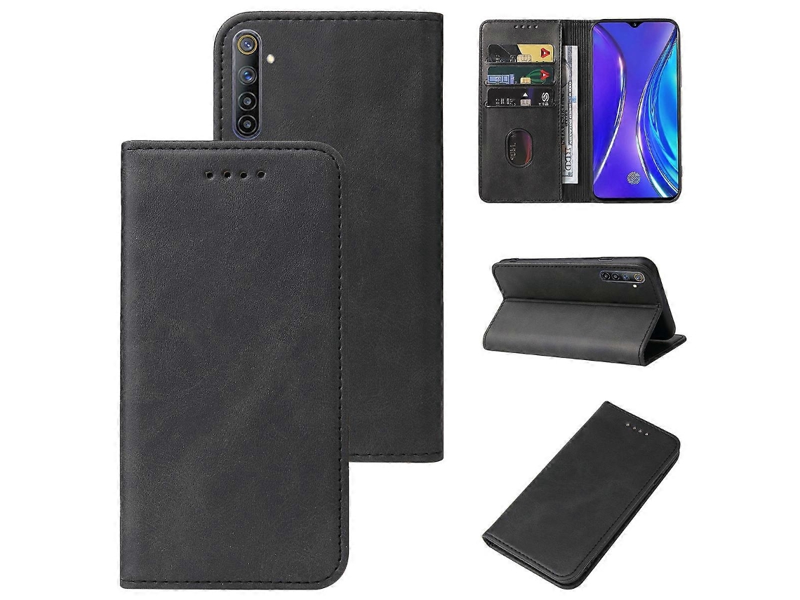 Capa De Couro Com Fecho Magnético Para Realme X2